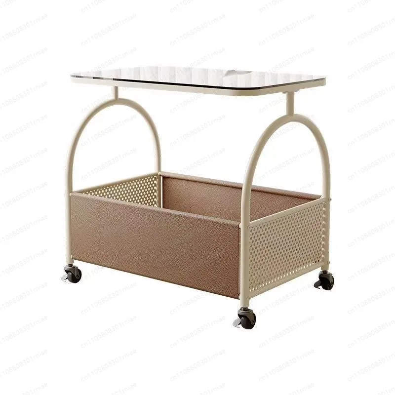 

Тумба-столик для гостиной/спальни с закаленным стеклом, на колесиках, передвижной, для обработки и хранения вещей у дивана/кровати