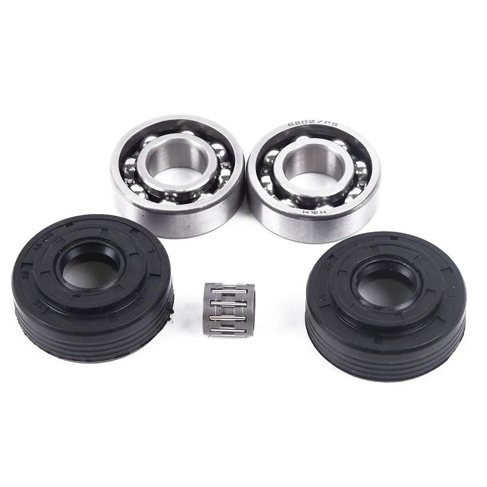 Comprehensive Crankshaft Bearing Kit with Oil Seals and Needle Bearing for Jonsered 2145 2141 2150 340 345 350 346 351 353 346XP