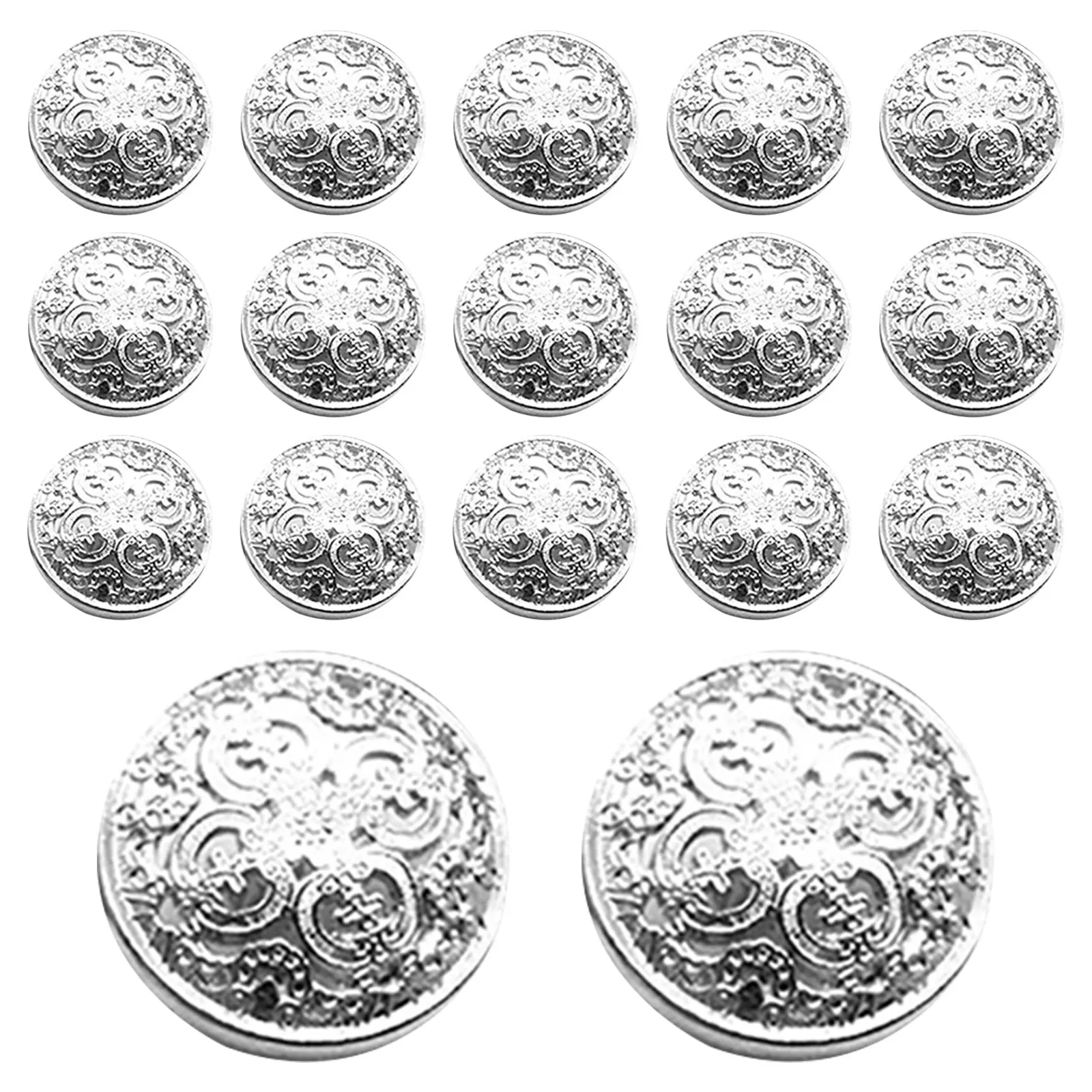 

30pcs 20Mm Metal Hollow Out Rust Proof Durable Clothing Jackets Hats Jeans Diy Sewing Craft Accessory Button Clothes Metal