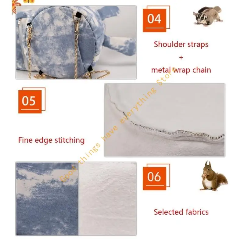 

Space-rabbit Guinea-Pig Carrying Bag for Bird Small Animals Portable Breathable Hamster Bag 55KF