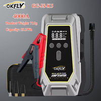 GKFLY 4000A 7000A Car Jump Starter Air Compressor LCD Screen Portable Booster Charger Powerful Car Battery Starting Device