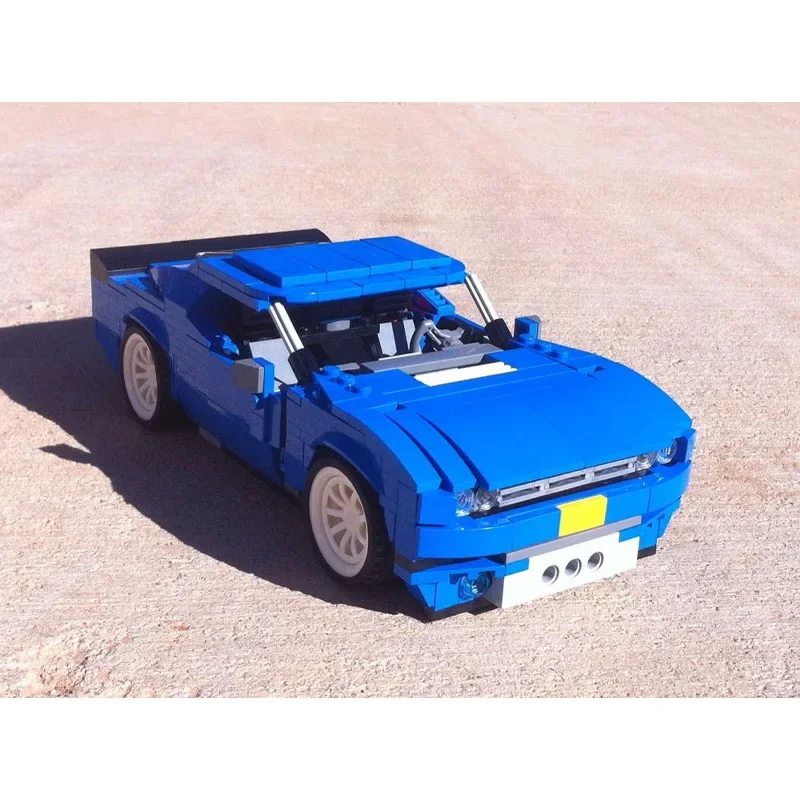 MOC-12228 Turbo Piste Voiture De dehors Assemblage D'épissage Nuit De Construction Modèle Adulte Enfants décennie s De Construction D'anniversaire Jouet Cadeau