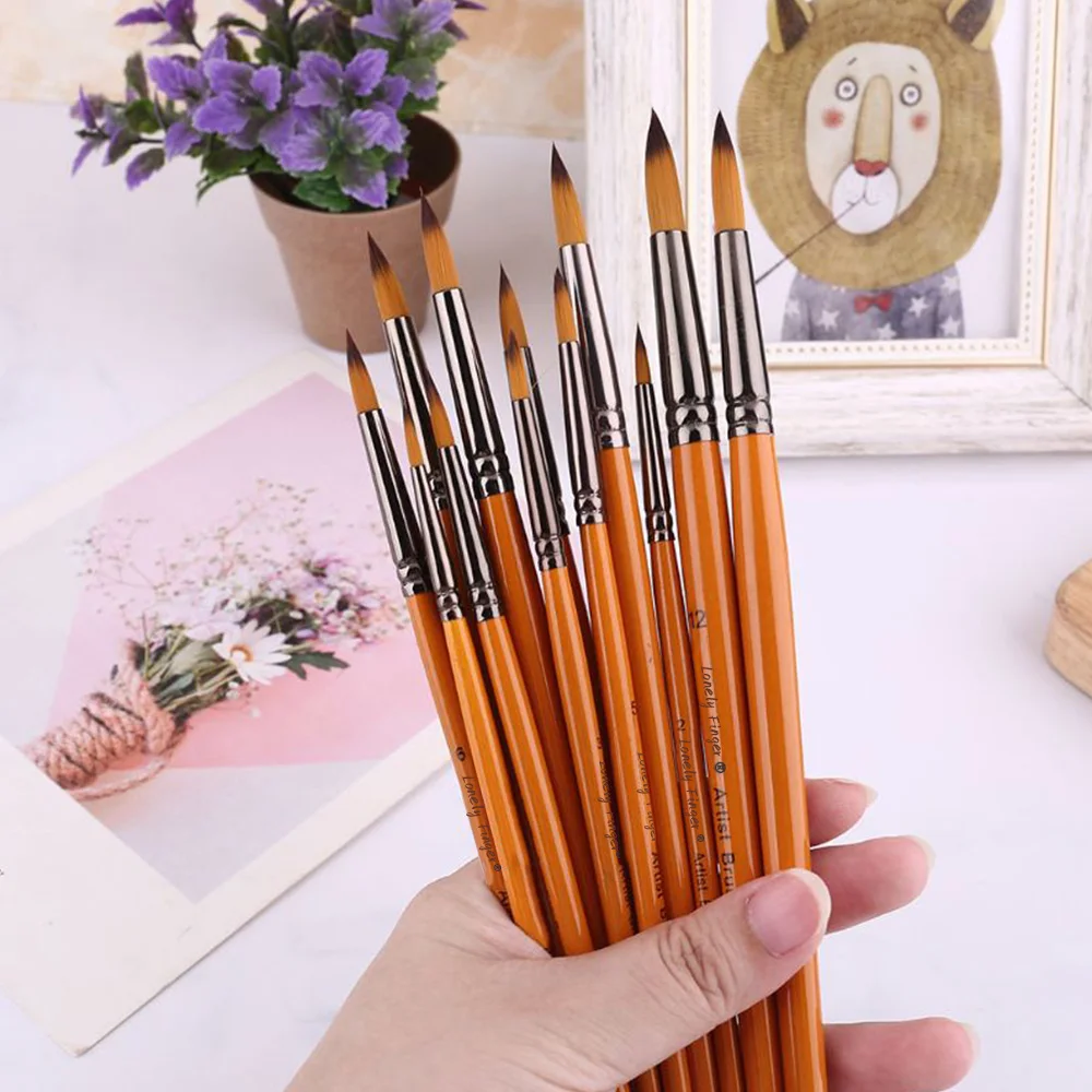 12-Piece Artist Paint Brush Set 3