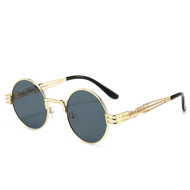 LeonLion New Steampunk Sunglasses Men Retro Round Frame Ladies Eyewear Luxury Glasses Punk Shades for Men Gafas De Sol Mujer