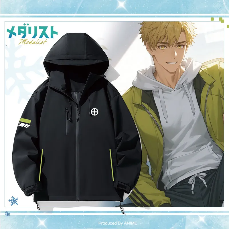 

Куртка-худи унисекс с длинным рукавом на молнии для косплея по аниме: Инори Юитсука, Цукаса Акэураджи, Рёка Микэта