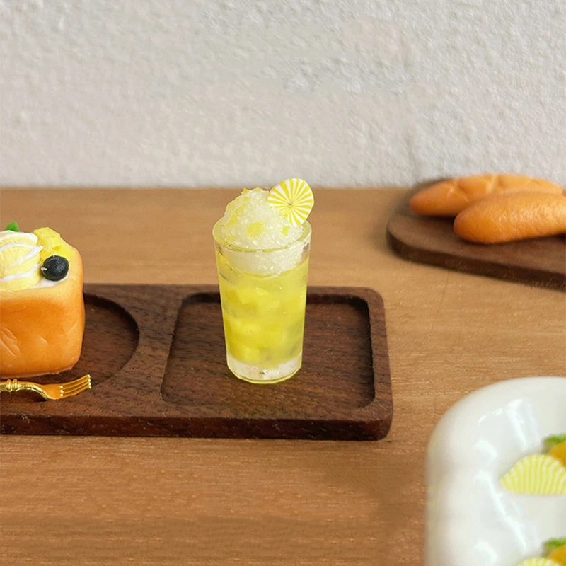Kindermicroscène poppenhuis decoratief ananas smoothiebeker speelgoed; 1/12 miniatuur om fantasiespel te spelen