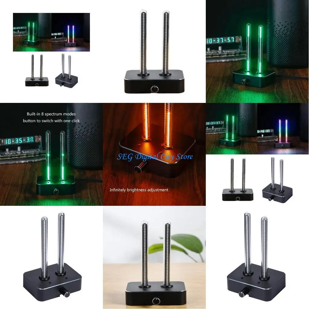 

U75B Aluminum Sound Pickup Light IN9 RGB Music Spectrum Instrument for Table