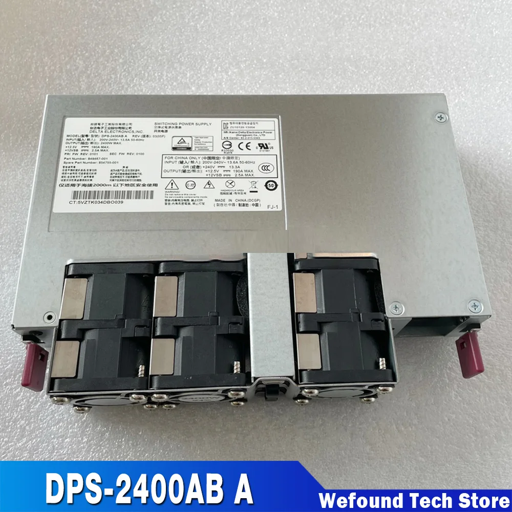 For Delta Switching Power Supply 849467-001 854755-001 2400W High Quality DPS-2400AB A