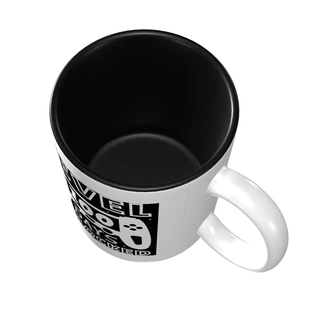 Level 100 Days Of School Unlocked Mug Funny Ceramic Coffee Cups Tea Mugs Milk Cup Drinkware Gifts for Woman Man