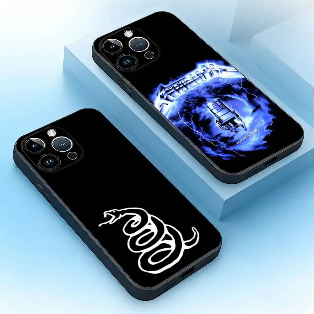 

Logo Music M-Metallica Album Phone Case For iPhone 17,16,15,14,13,12,11,Air,XR,Pro,Max,Plus,mini,SE Silicone Black Cover