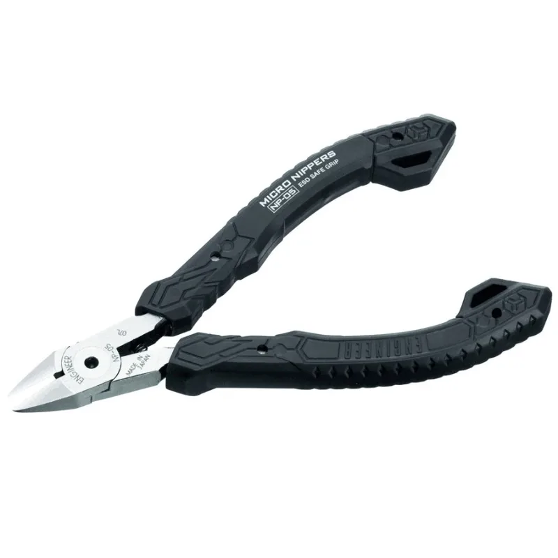 ENGINEER NP-05 Micro Nipper - كماشة قطع ذات قبضة آمنة ESD، مضادة للكهرباء الساكنة، قطع بوابات بلاستيكية بقطر 3.0 مم