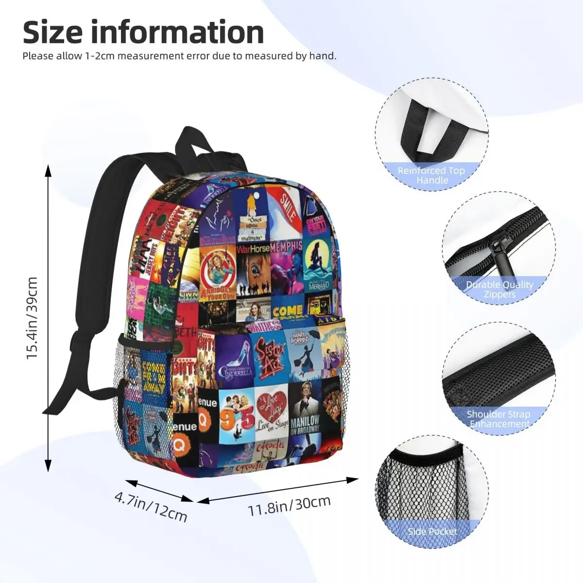 Mochilas de Teatro de dibujos animados para niños y niñas, mochilas escolares, mochila de viaje, bolsa de hombro, gran capacidad