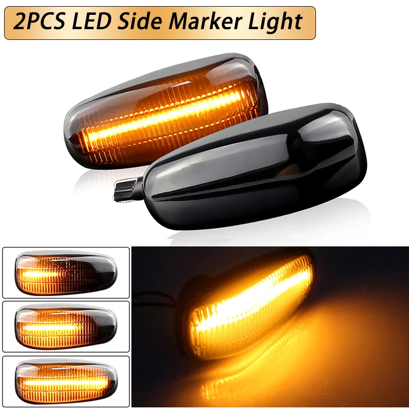 2PCS Canbus For Mercedes BENZ E-Class W124 W210 ML-Class W163 Vito W638 Vaneo LED Side Dynamic Marker Lights Turn Signal lamps