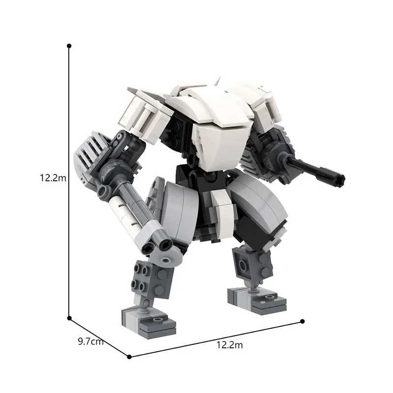 Blocs de construction MOC Mecha articulés, robot de combat avec articulations mobiles, figurine d'action militaire à monter soi-même pour les collectionneurs adultes