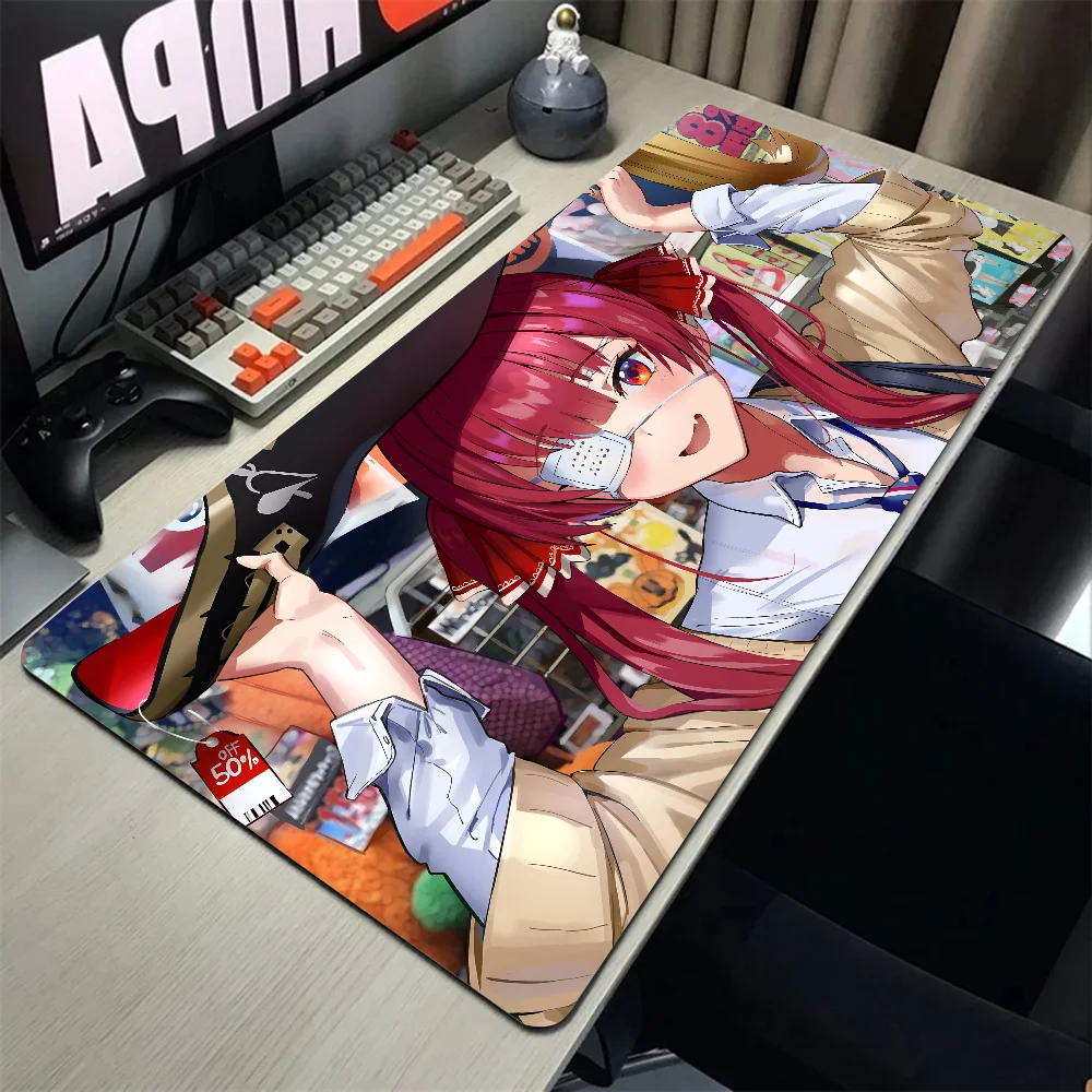 Anime Girl Hololive Houshou Marine Game Mousepad Desk Pad Gaming Accessories Prime Gaming XXL Keyboard Pad Stitched Pad Desk Pad