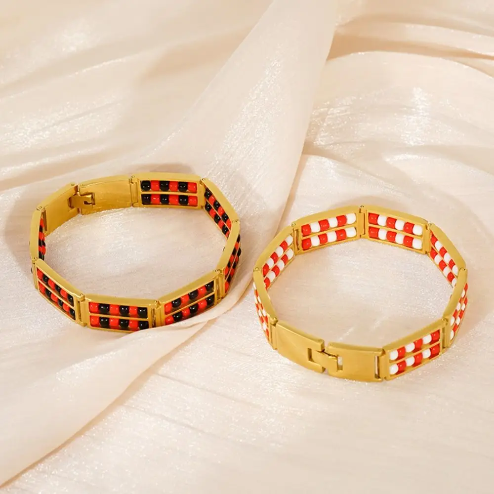 Stainless Steel Babalawo Orula Protection Bracelet Double Row Creative Natural Stone Beaded Bracelet Luxury