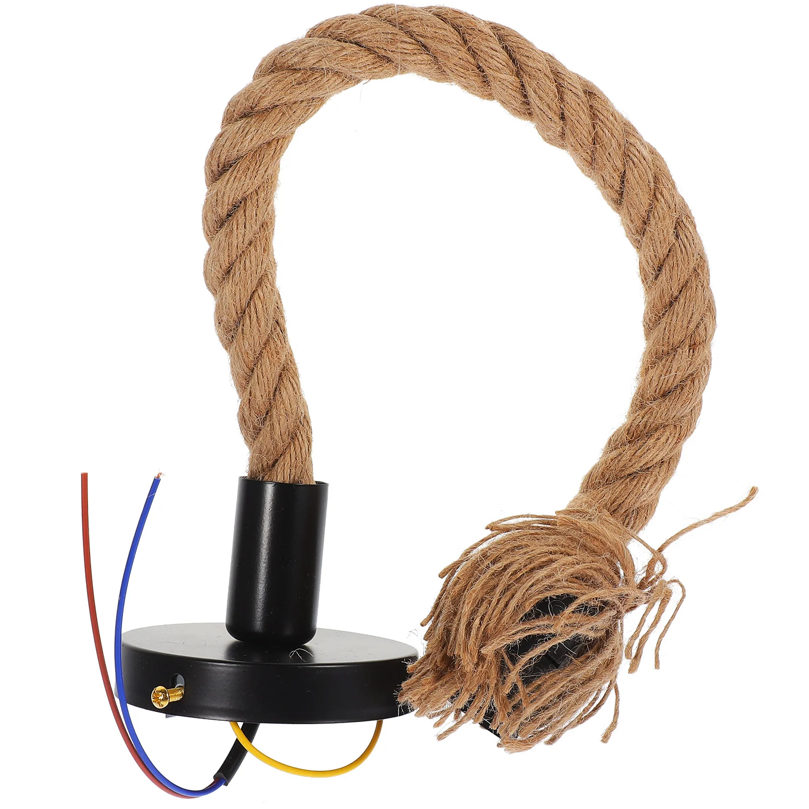 

0.5m Durable Hemp Rope Pendant Lamp Hanging Light Rustic Decorative Lighting for Home Bar Cafe Restaurant Lamp
