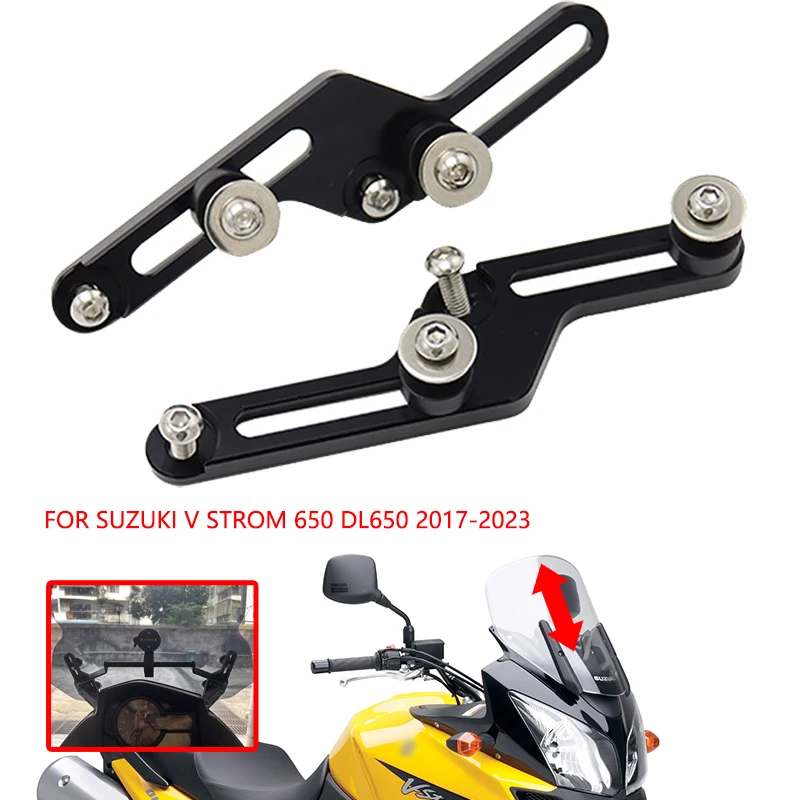 

VSTROM DL650 Windscreen Adjusters Motorcycle Windshield Bracket Fit For Suzuki V-Strom V Strom 650 DL650 2017-2023 Accessories