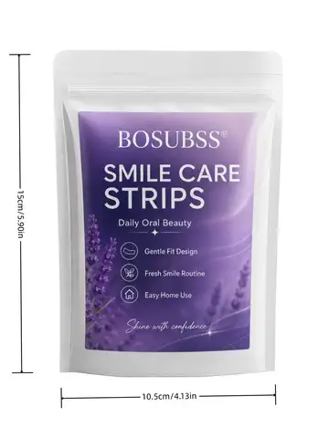 1/2/6Pcs Purple Teeth Whitening Strips, Dry Sticker Design, Portable Travel Teeth Brightening Patches for Daily Oral Care