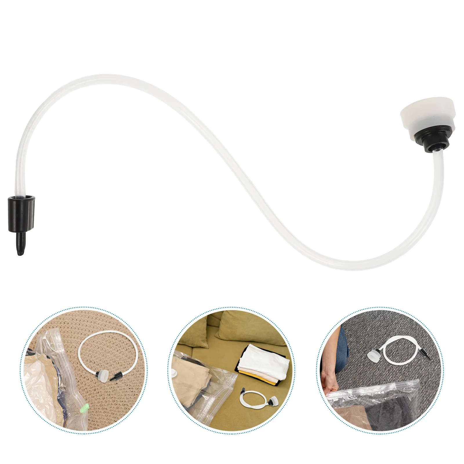 2 Pcs Food Bag Vacuum Packaging Machine Adapter Seal Plastic Cordless Flexible Tube