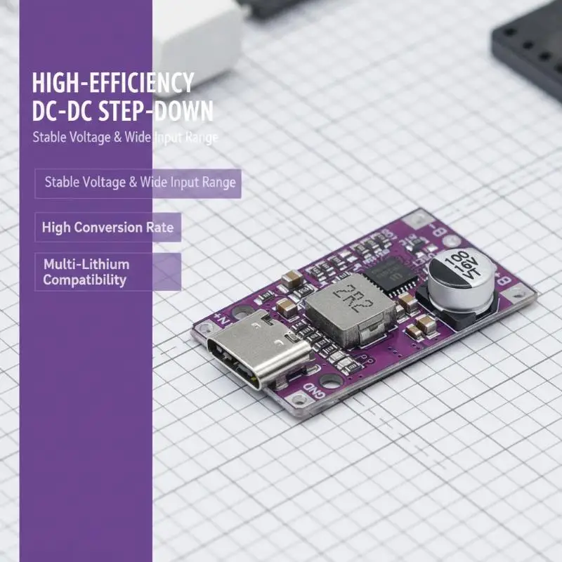 1Pcs Lithium Battery Boost Board 2S 3S Type-C USB BMS Charging Module With Balanced Fast Charge QC For DIY Charger PCB