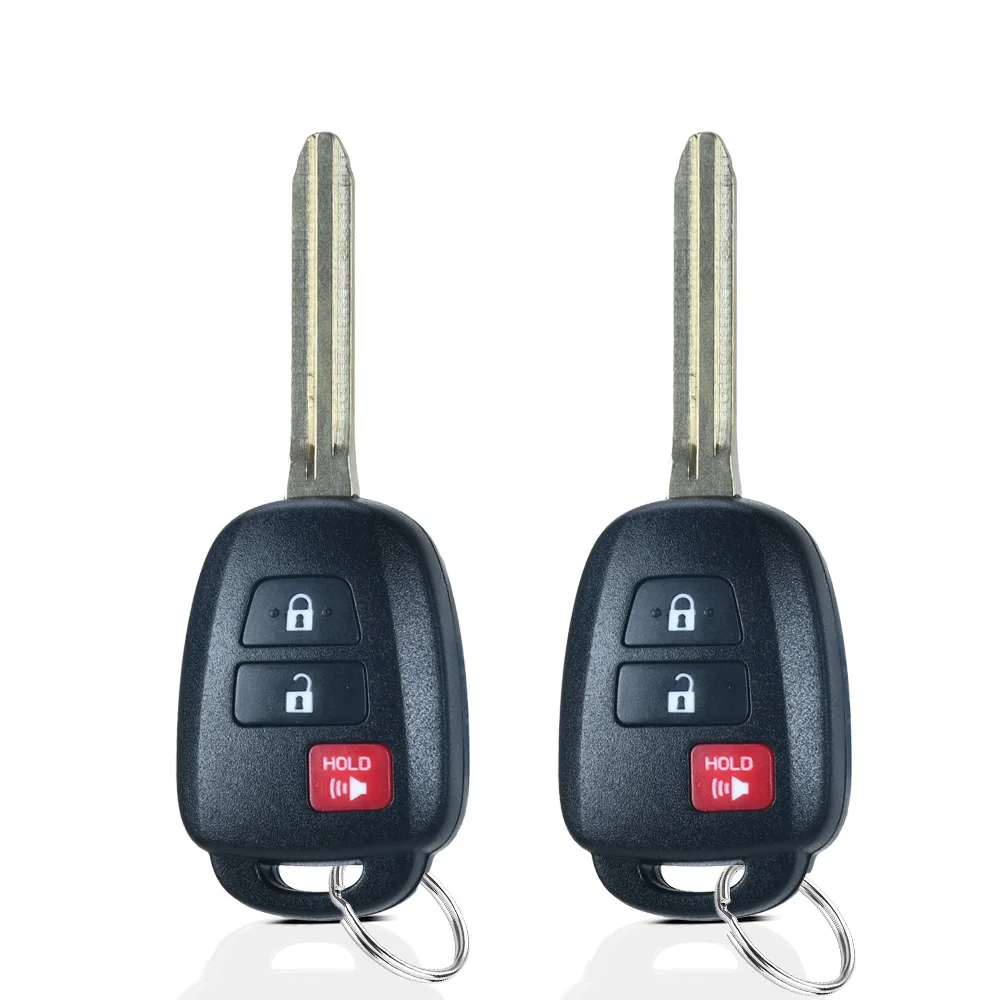 2pcs HYQ12BDM For 2013 2014 2015 2016 2017 2019 Toyota RAV4 Prius C/ 2016-2019 Tacoma /2020-2021 4Runner Remote Key Fob Chip: H
