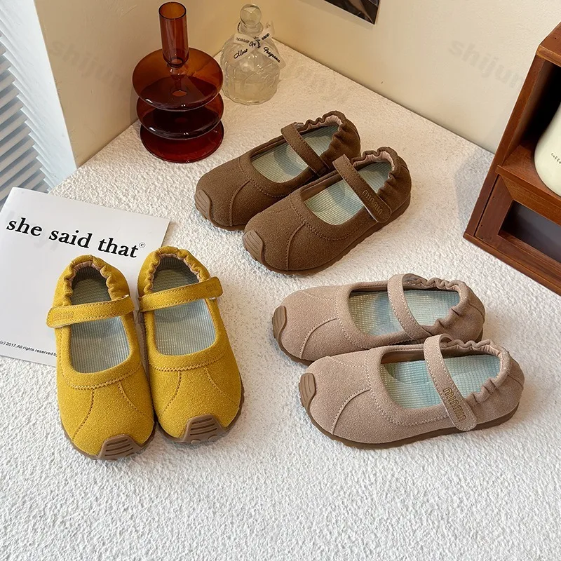 

Girls' Casual Mary Jane Spring 2025 Fashion Comfortable Children's Ballet Style Shoes Baby Lightweight Soft soles Princess Shoes