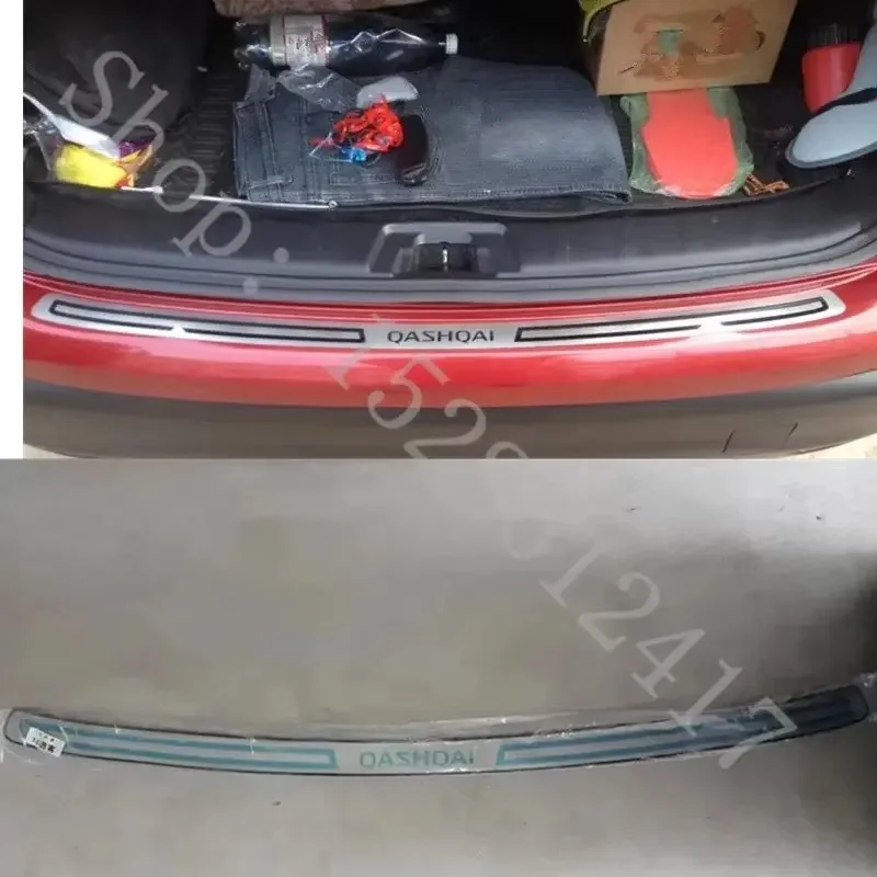 For Nissan Qashqai j10 J11 2007~2021 car accessories Rear Door Bumper Protector sill plate Protector Sill Rear boot guard Trim