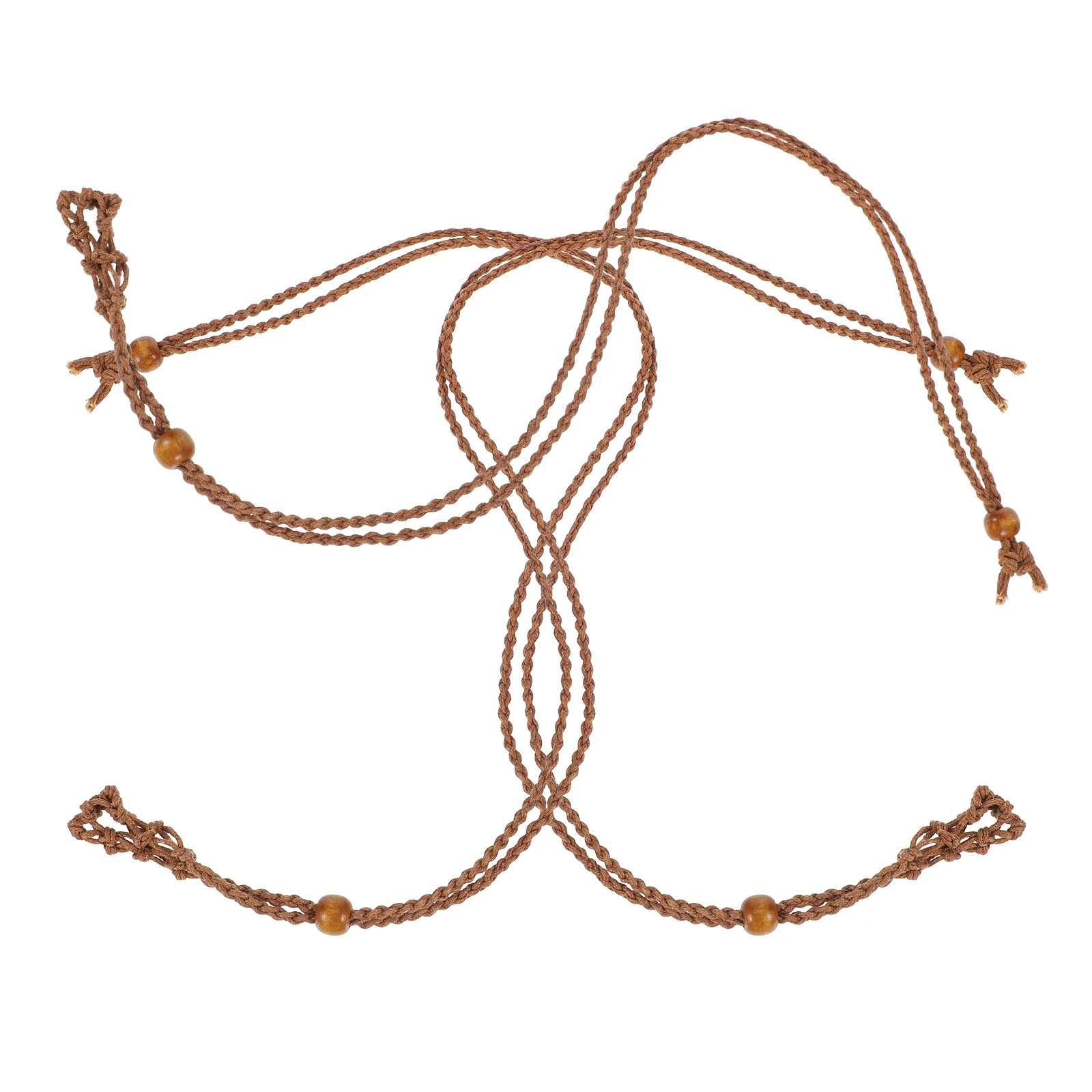 

Hand-woven Necklace Adjustable Cord Crystal Cage Necklaces Holder Beads Rope Stone for Stones Diy Making