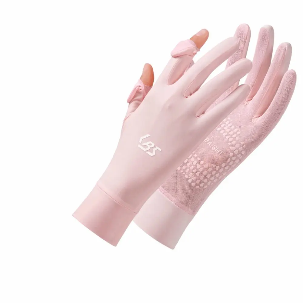 Extended Ice Silk UV Protection Gloves Breathable Non-Slip Sun Protection Gloves Touchscreen Stretchy Cycling Gloves Driving