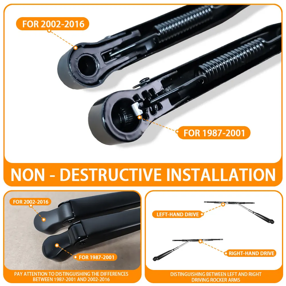 랜드로버 디펜더 1987-2016용 프론트 와이퍼 어셈블리 자동차 앞유리 액세서리 테일게이트 창문 레인 브러시