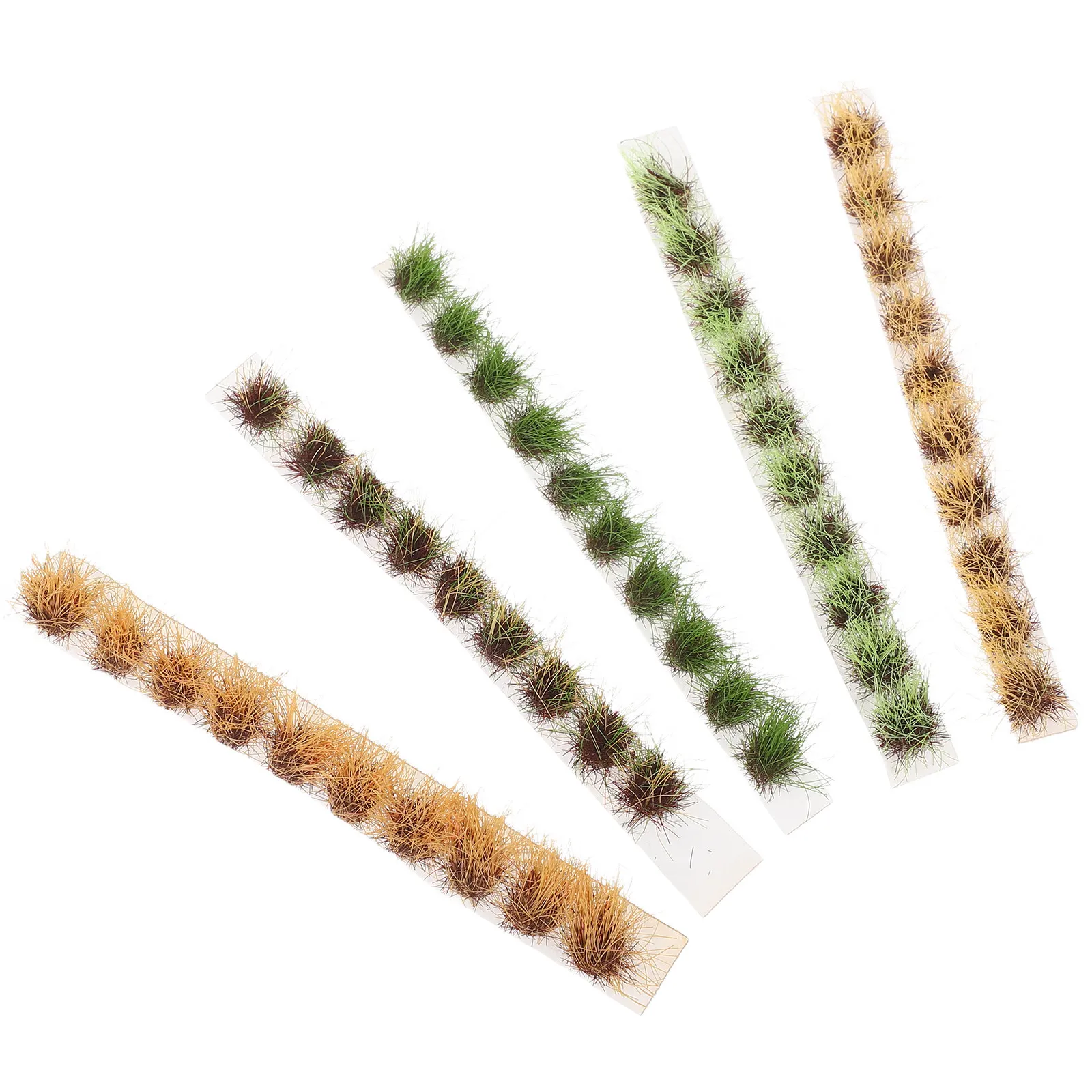 

5Pcs Miniature Grass Cluster Set Realistic 8Mm Artificial Static Grass Tufts for Diorama Train Landscape Railway Scenery Micro