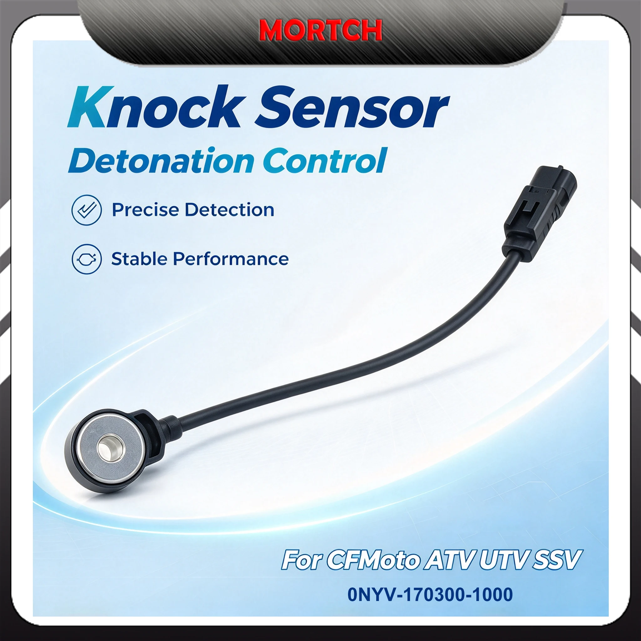 Knock Control Sensor 0NYV-170300-1000 Bosch F01R00G024 For CFMoto ATV UTV SSV CForce UForce ZForce Engine Knock Sensor