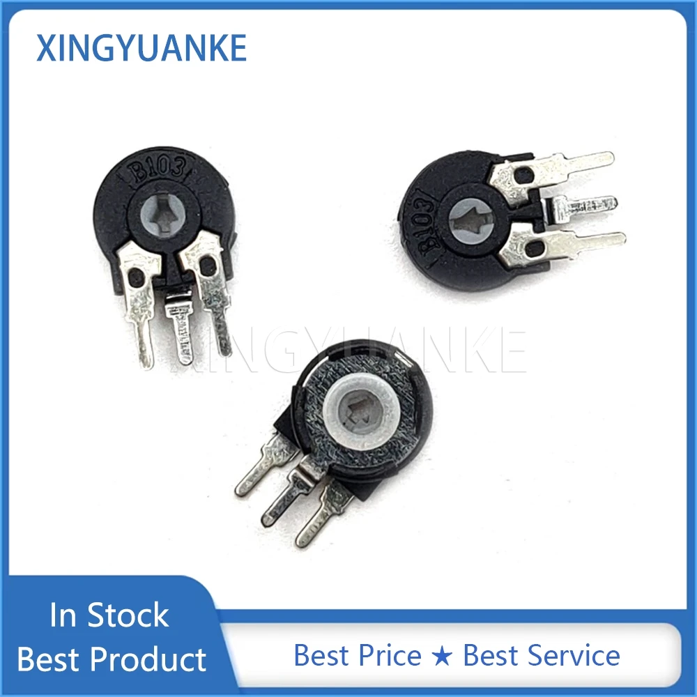 10PCS Spanish Trimmer Potentiometer PT10 B470R 1K 5K 10K 50K 100K Vertical Arrow Hole Adjustable Resistor 3Pin