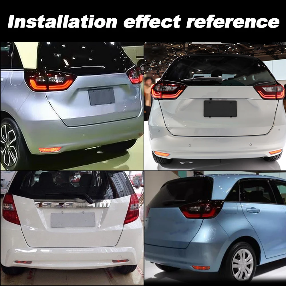 

2PCS LED Rear Bumper Light Tail Reflector Fog Brake Lamp For Honda JAZZ Fit 2020 CRZ CRV Car Accessories