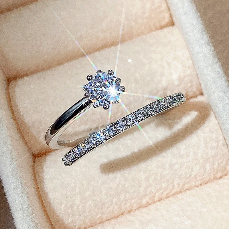Huitan Delicate Silver Color Opening Circle Rings for Women Inlaid Dazzling Crystal Cubic Zirconia Daily Wear Statement Jewelry
