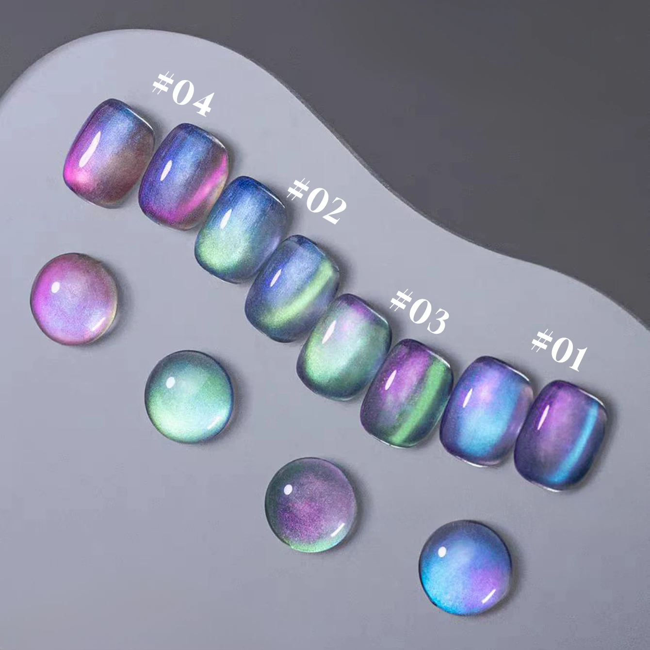 1-4PCS 오로라 판타지 캣츠 아이 젤 네일 폴리시 2025 가을 및 겨울 인기 판타지 별이 빛나는 하늘 유리 구슬 네일 아트 용품