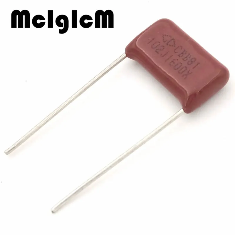 102 CBB 폴리프로필렌 필름 캐패시터 피치, 1nF, 100V, 1000V, 1600V, 2000V, 5mm, 10mm, 15mm, 1nF, 10 개