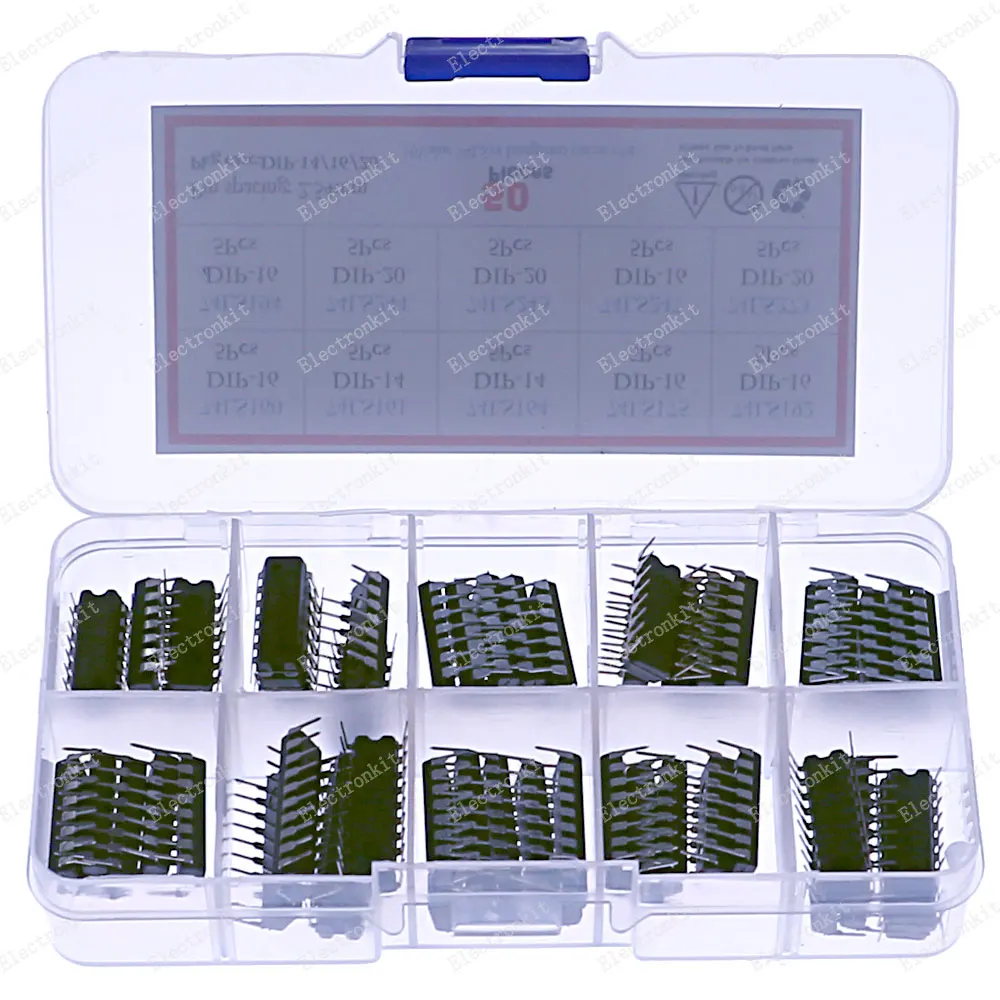 50Pcs IC Integrated Circuit Chip Kit Box 74LS160 74LS161 74LS164 74LS175 74LS192 74LS194 74LS244 74LS245 74LS247 74LS273