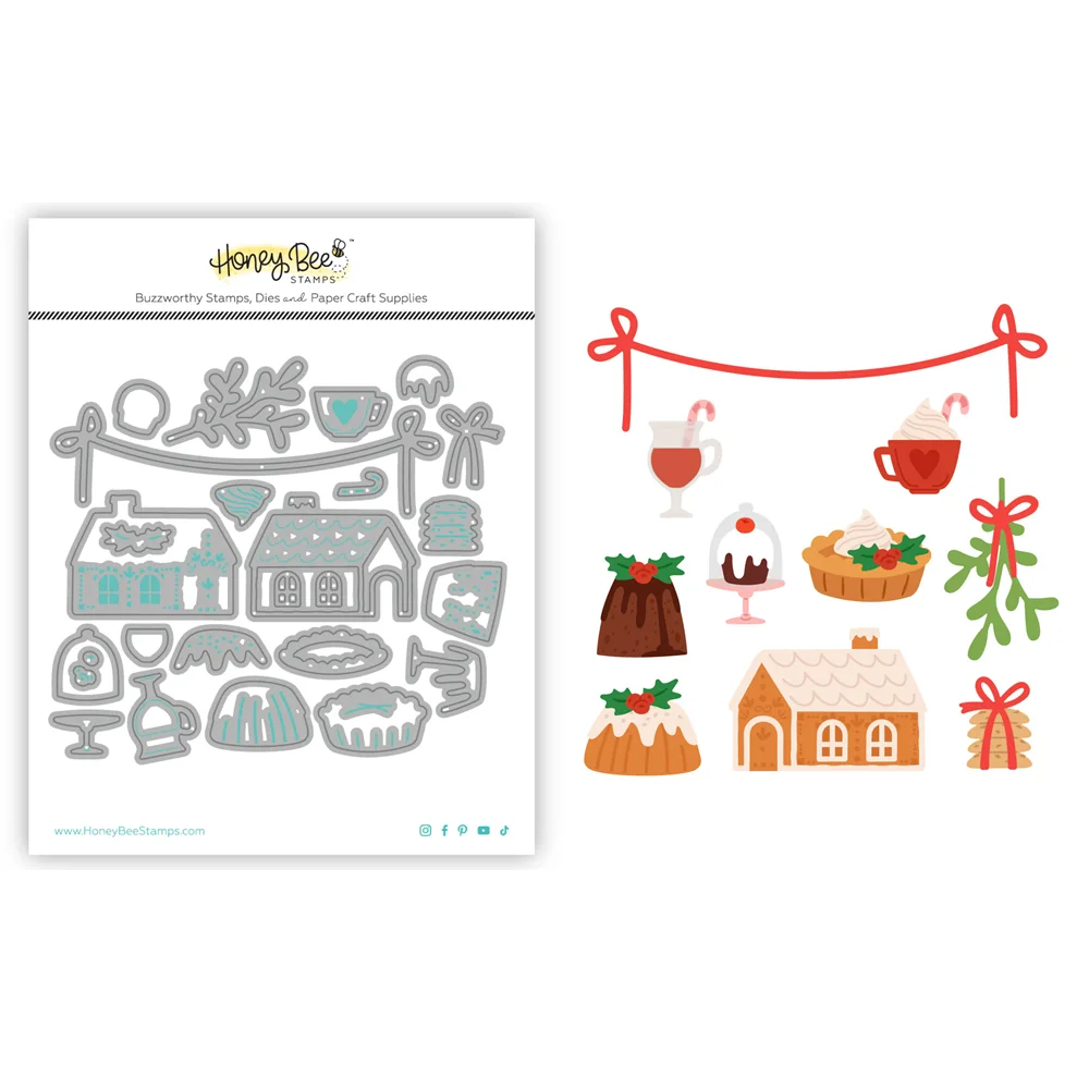 Honb camada hoosier gabinete add-on corte de natal dados para novo 2025 scrapbooking papel fazendo quadro cartão de artesanato sem selos