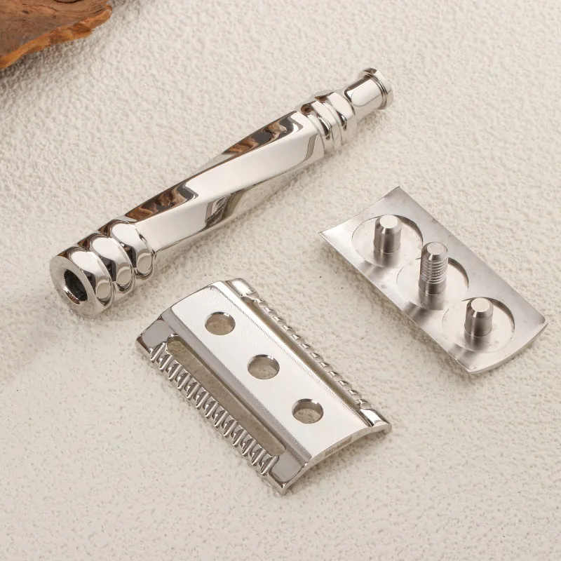 2026 Hot Sale Yaqi Cerberus Stainless Steel Safety Razor 0.65mm Blade Gap 77mm Handle for Smooth Shaving Experience