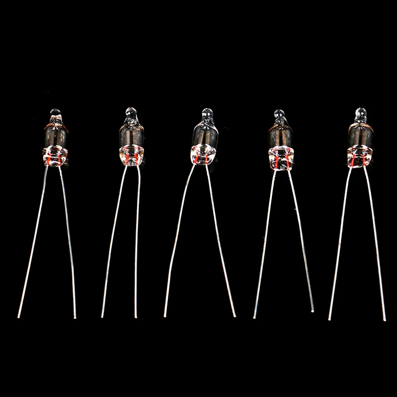 20PCS Neon Indicator Light Red Signs 5mm Neon Lamp Glow 5X13mm 220v Neon Indicator Bulbs Switch Button Bulbs