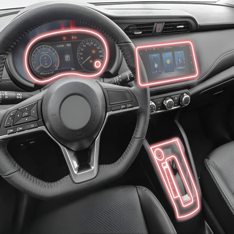 Para Nissan Kicks 2017-2021 tablero de navegación Multimedia transparente protección antiarañazos modificación de película