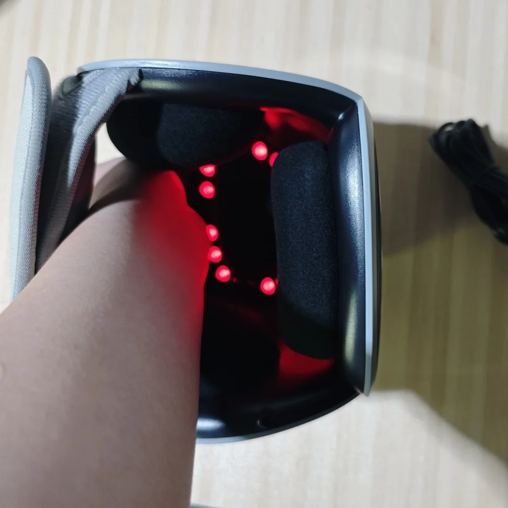 

Умный нагревательный массажер для колена с системой давления воздуха, инфракрасная лазерная физиотерапия для снятия растянутых связок