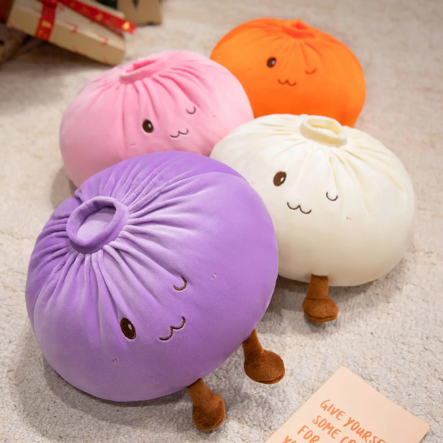 40cm Dumpling Plüschtier Weiches Kuschelkissen Puppe Heimdekoration Stressabbau-Spielzeug Fangeschenk