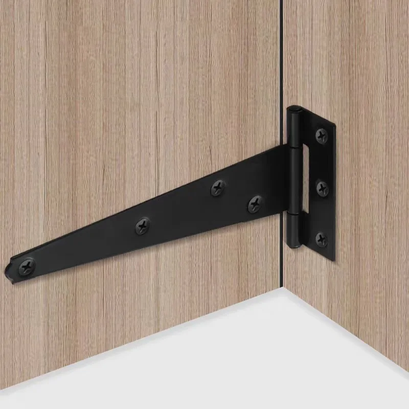 スチール T 字型ヒンジ鉄黒三角形ヒンジホームドアゲートキャビネットヒンジ防錆ヘビーデューティ家具ハードウェアツール