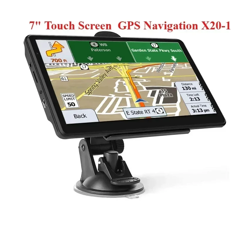 Bayerley X20-1 7” 8G+256M Multi-functional High Definition Portable  TFT Touch Screen Car GPS Navigation MP3 Multiple Languages