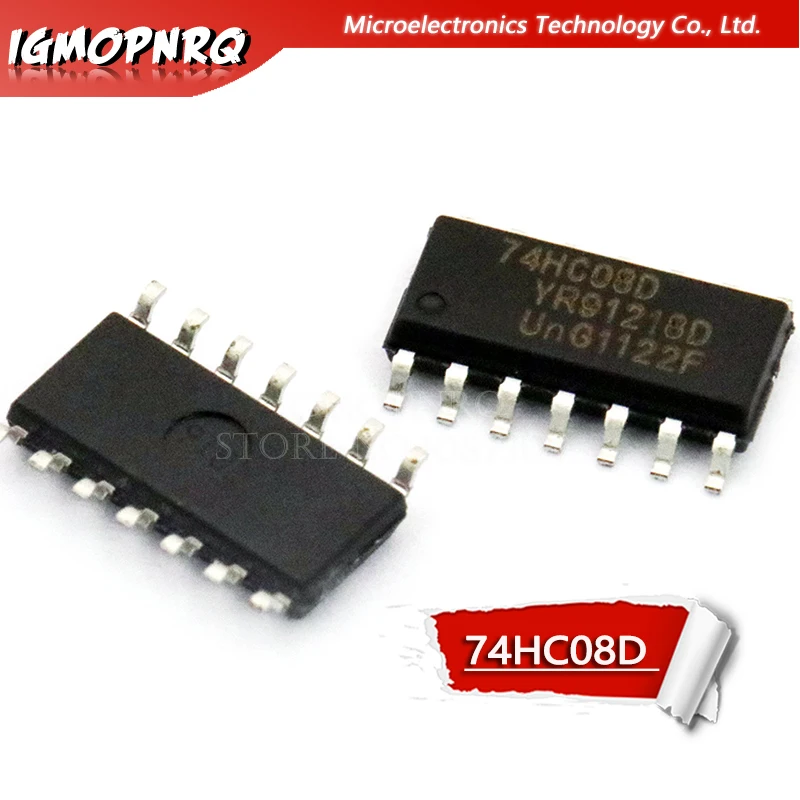 10 Uds 74HC08D SOP14 74HC08 SOP SN74HC08DR SOP-14 SN74HC08 SMD nuevo y original IC