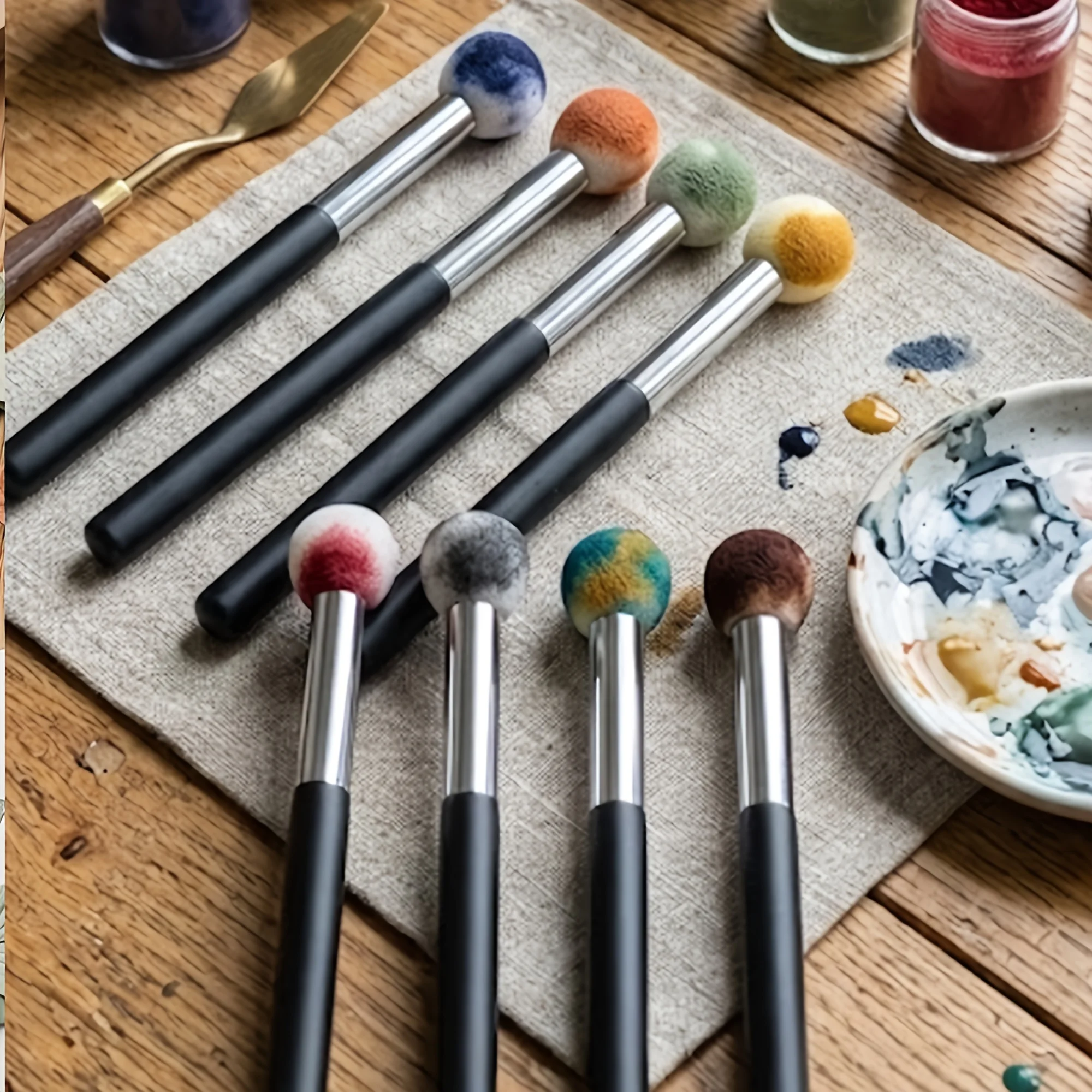 Art Craft Blend - 4 قطع من أدوات توزيع الإسفنج،