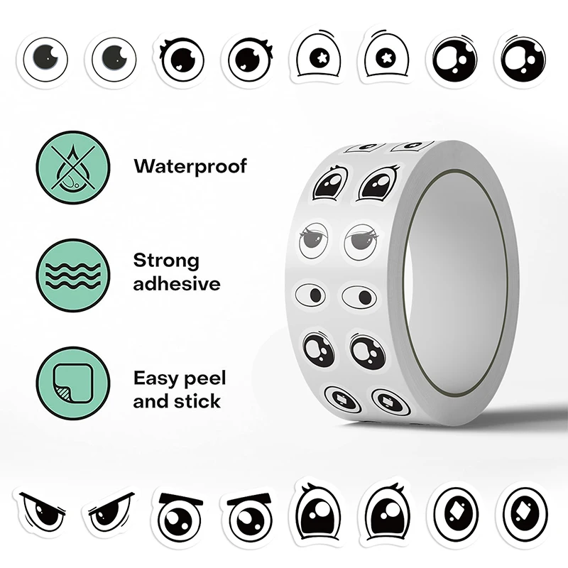 

500 шт. маленьких наклеек с выражениями лиц, водонепроницаемые самоклеящиеся стикеры для декора канцелярии, телефонов, багажа, гитар